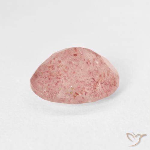 Quartzo Morango Rosa Terroso Natural 2.66ct, oval, Transparente