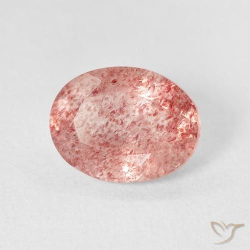 Quartzo Morango Medium Light-Pink Natural 2.44ct, oval, Transparente