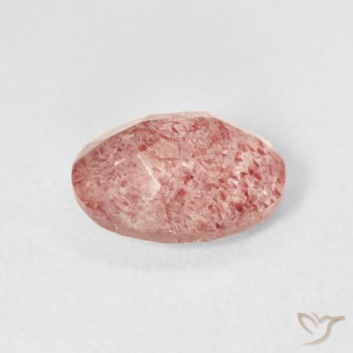 Quartzo Morango Medium Light-Pink Natural 2.44ct, oval, Transparente