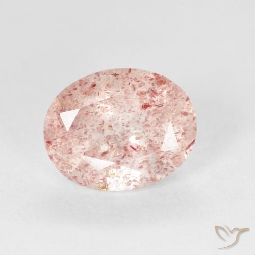 2.73ct Natural Luz rosa Quartzo Morango, oval, Transparente