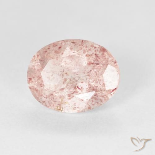Quartzo Morango Luz rosa Natural 2.73ct, oval, Transparente