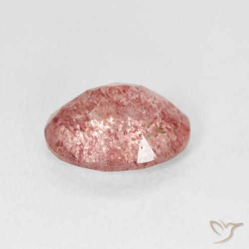 Quartzo Morango rosa avermelhado Natural 2.28ct, oval, Transparente