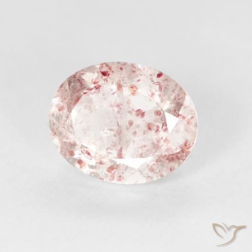 Quartzo Morango Rosa Terroso Natural 2.70ct, oval, Transparente