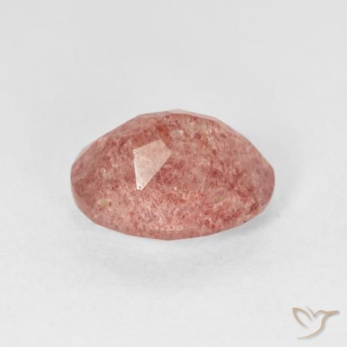 Quartzo Morango rosa médio Natural 2.68ct, oval, Transparente