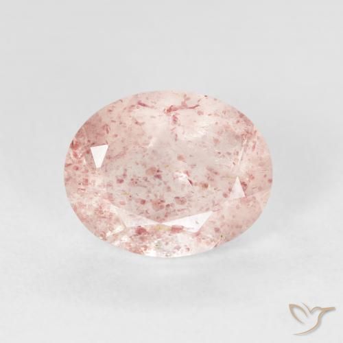 2.56ct Natural rosa médio Quartzo Morango, oval, Transparente
