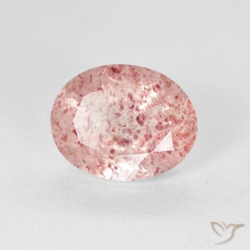 Quartzo Morango Luz rosa Natural 2.52ct, oval, Transparente