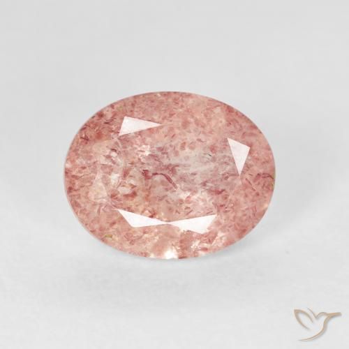 2.73ct Natural Luz rosa Quartzo Morango, oval, Transparente