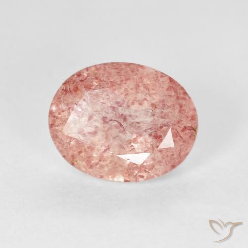 Quartzo Morango Luz rosa Natural 2.73ct, oval, Transparente