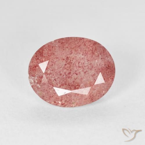 2.39ct Natural rosa médio Quartzo Morango, oval, Transparente