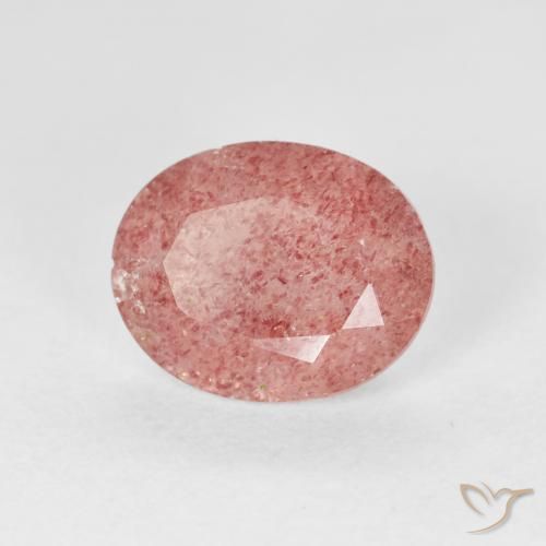 Quartzo Morango rosa médio Natural 2.39ct, oval, Transparente