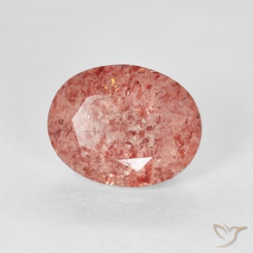 Quartzo Morango rosa rosa Natural 2.98ct, oval, Transparente