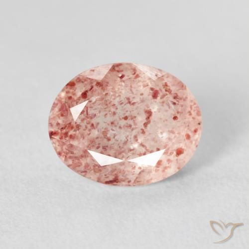 2.83ct Natural Luz rosa Quartzo Morango, oval, Transparente