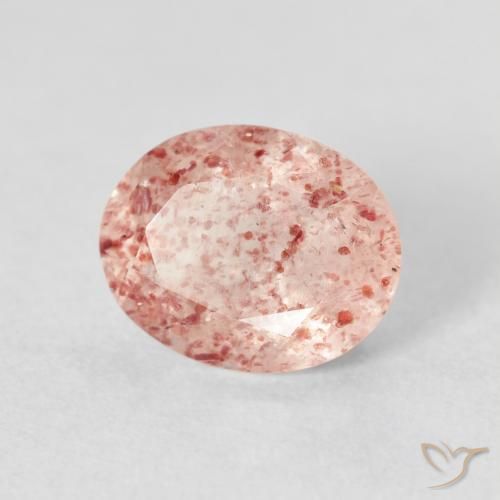 Quartzo Morango Luz rosa Natural 2.83ct, oval, Transparente