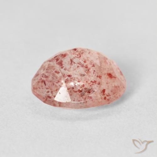 Quartzo Morango Luz rosa Natural 2.83ct, oval, Transparente