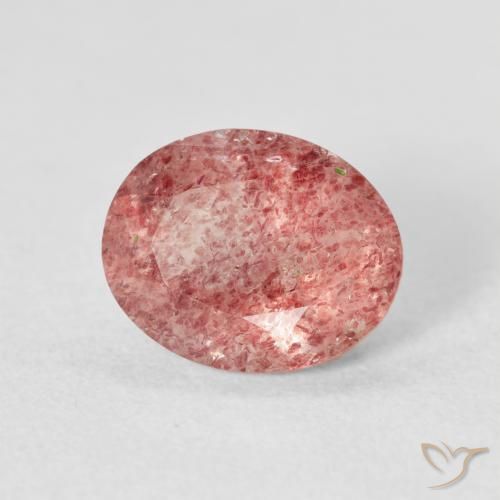 Quartzo Morango Framboesa Rosa Natural 2.43ct, oval, Transparente