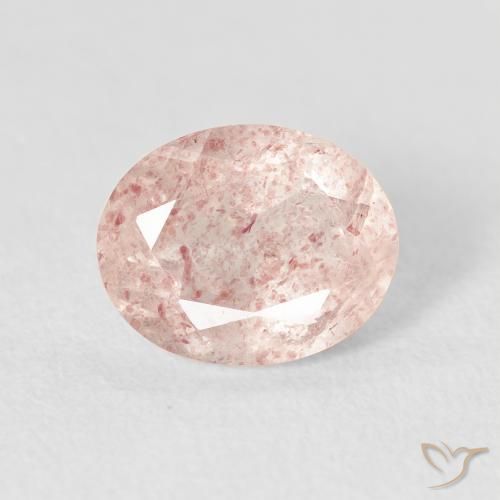 2.59ct Natural Rosa bem claro Quartzo Morango, oval, Transparente