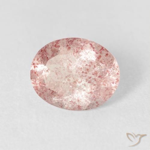Quartzo Morango Luz rosa Natural 2.10ct, oval, Transparente