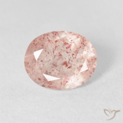 2.57ct Natural Luz rosa Quartzo Morango, oval, Transparente