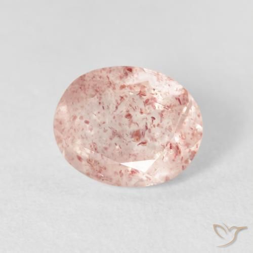 Quartzo Morango Luz rosa Natural 2.57ct, oval, Transparente