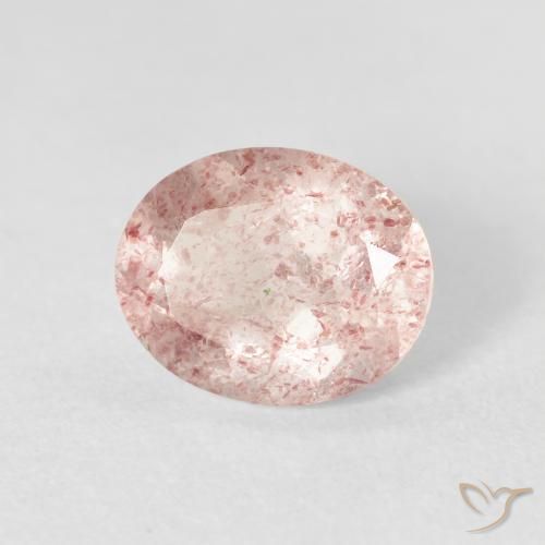 Quartzo Morango Luz rosa Natural 2.60ct, oval, Transparente