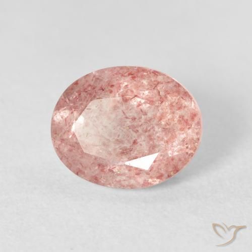 Quartzo Morango Rosa Claro Rosa Natural 2.55ct, oval, Transparente