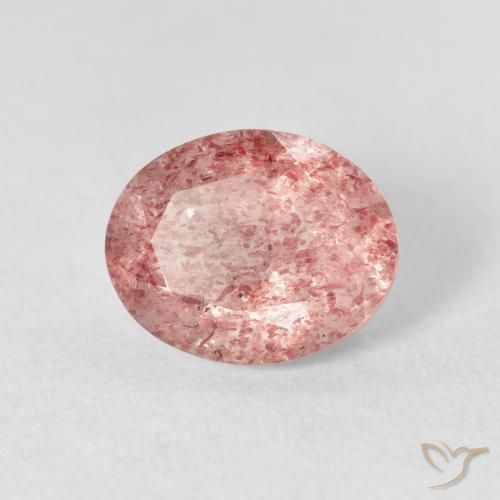 Quartzo Morango Medium Light-Pink Natural 2.76ct, oval, Transparente