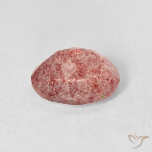 Quartzo Morango Medium Light-Pink Natural 2.76ct, oval, Transparente