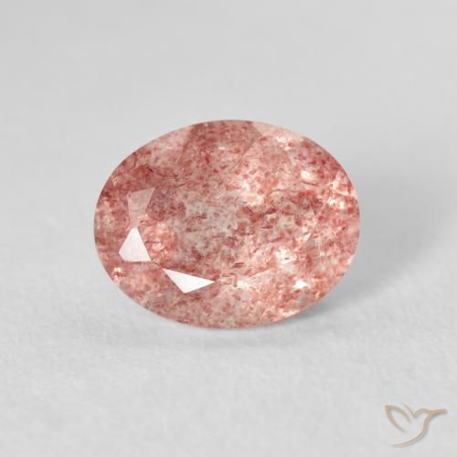 2.58ct Natural Rosa Claro Rosa Quartzo Morango, oval, Transparente
