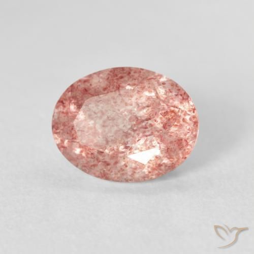 Quartzo Morango Rosa Claro Rosa Natural 2.58ct, oval, Transparente