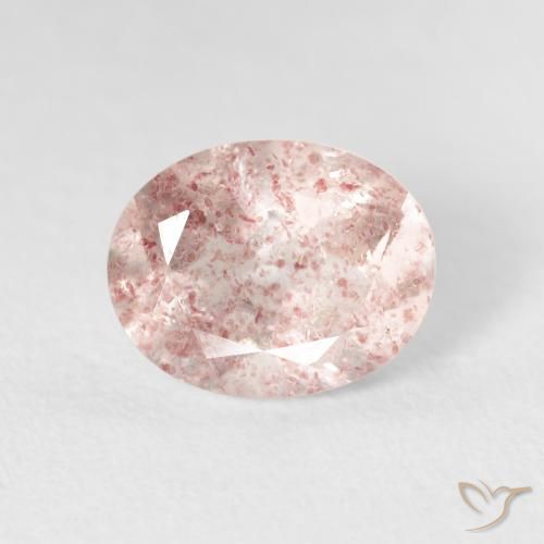 2.52ct Natural Luz rosa Quartzo Morango, oval, Transparente
