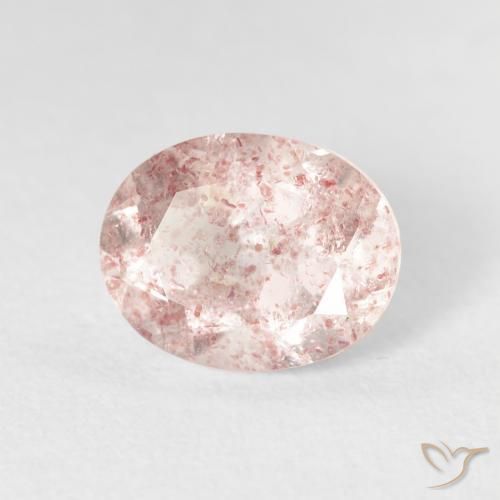 Quartzo Morango Luz rosa Natural 2.52ct, oval, Transparente
