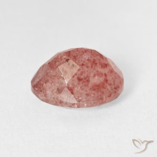 Quartzo Morango rosa médio Natural 2.77ct, oval, Transparente