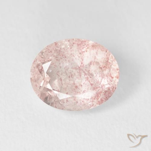 2.66ct Natural rosa médio Quartzo Morango, oval, Transparente