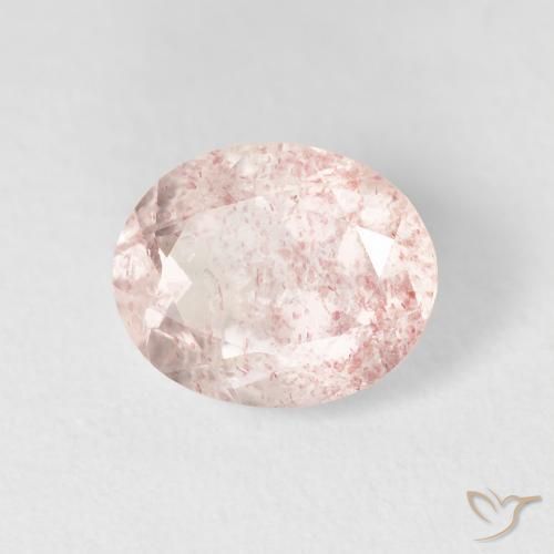 Quartzo Morango rosa médio Natural 2.66ct, oval, Transparente