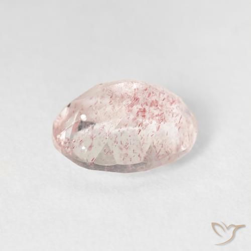 Quartzo Morango rosa médio Natural 2.66ct, oval, Transparente