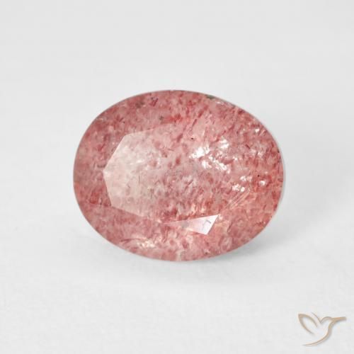 Quartzo Morango Framboesa Rosa Natural 2.68ct, oval, Transparente