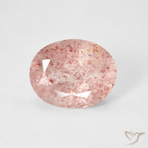 2.71ct Natural Luz rosa Quartzo Morango, oval, Transparente