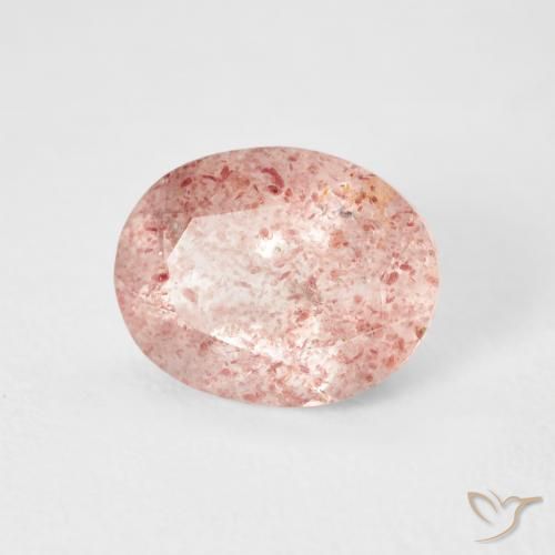 Quartzo Morango Luz rosa Natural 2.71ct, oval, Transparente