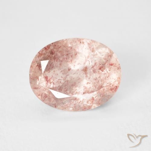 2.92ct Natural Laranja Rosa Quartzo Morango, oval, Transparente, Photo A