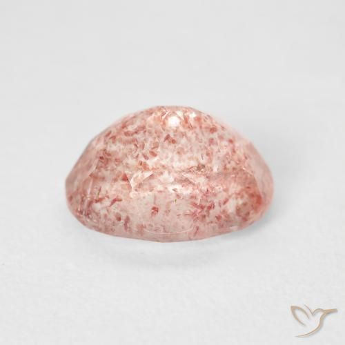 Quartzo Morango Laranja Rosa Natural 2.92ct, oval, Transparente