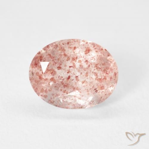 2.70ct Natural Rosa Terroso Quartzo Morango, oval, Transparente