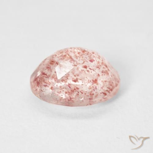 Quartzo Morango Rosa Terroso Natural 2.70ct, oval, Transparente