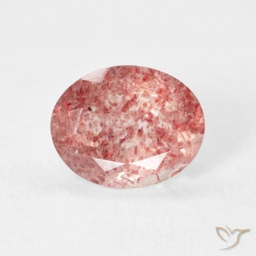 2.53ct Natural Rosa brilhante Quartzo Morango, oval, Transparente