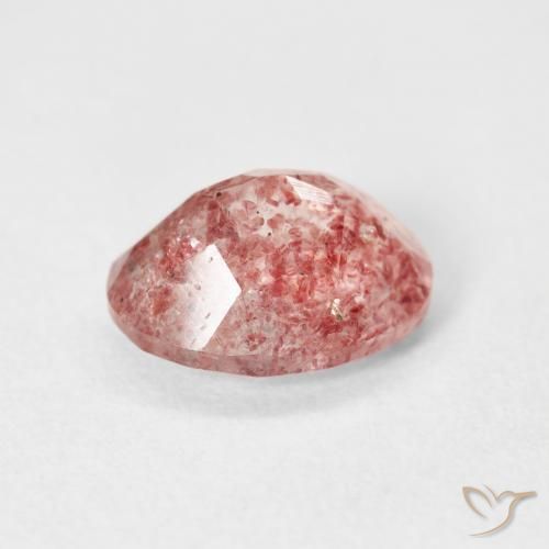 Quartzo Morango Rosa brilhante Natural 2.53ct, oval, Transparente