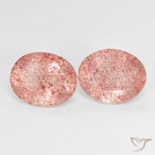 Pedras preciosas de Quartzo Morango Framboesa Rosa natural de 4.81 ct, oval, Transparente