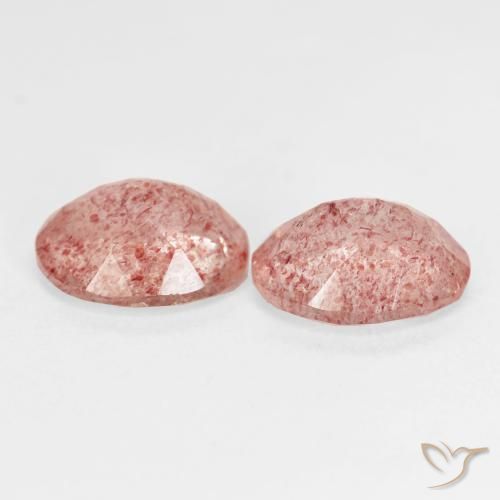 Pedras preciosas de Quartzo Morango Framboesa Rosa natural de 4.81 ct, oval, Transparente