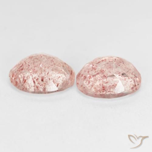 Pedras preciosas de Quartzo Morango rosa médio natural de 5.13 ct, oval, Transparente