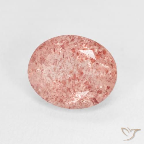 Quartzo Morango rosa rosa Natural 3.62ct, oval, Transparente