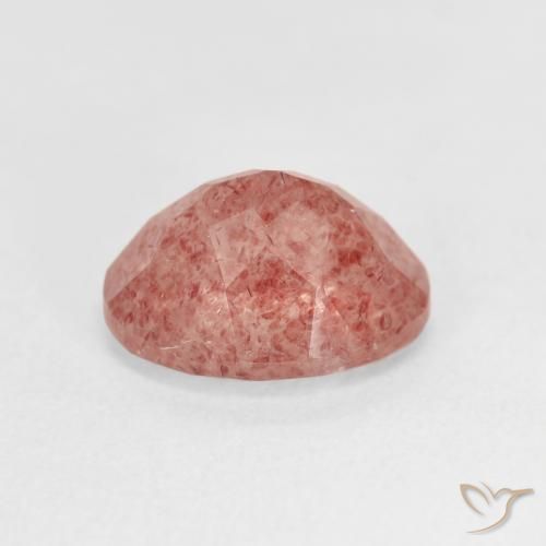 Quartzo Morango rosa médio Natural 2.80ct, oval, Transparente