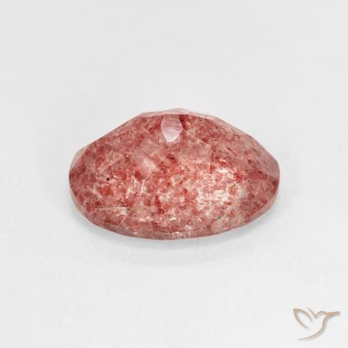 Quartzo Morango rosa médio Natural 3.09ct, oval, Transparente